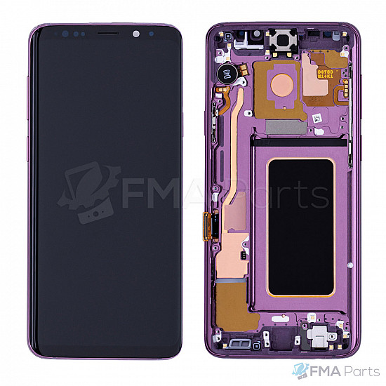Samsung Galaxy S9+ Plus OLED Touch Screen Digitizer Assembly with Frame - Lilac Purple [Full OEM]